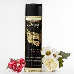 Олія для тантричного масажу Orgie Tantric Divine Nectar, аромат вина та граната (200 мл) зображення