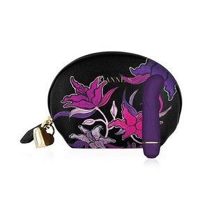 Мини вибратор для точки G в чехле-косметичке с замком Rianne S: Mini G Floral Deep Purple картинка