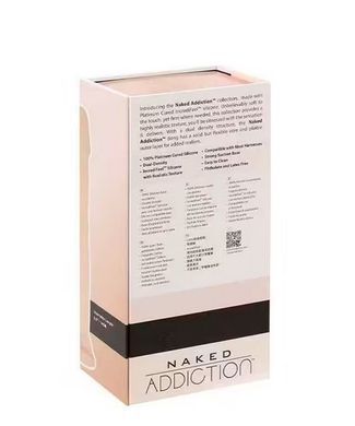 Фалоімітатор реалістичний на присосці Naked Addiction 8&Prime; Silicone Dual Density Dildo Vanilla (діаметр 4,5 см + віброкуля в подарунок) зображення