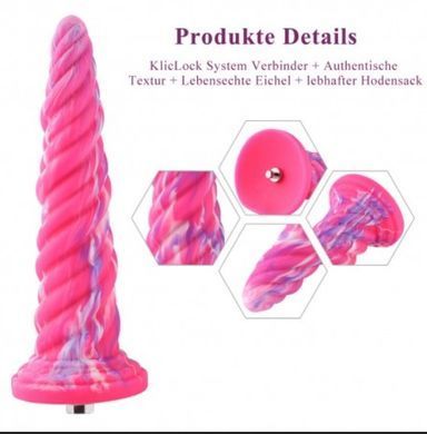 Силіконовий дилдо Hismith Awl Shape Silicone Dildo Monster Series (діаметр 5,9 см) зображення