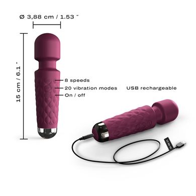 Мінівібромасажер - мікрофон Dorcel Wand Mini Wanderful Plum (діаметр 3,9 см) зображення