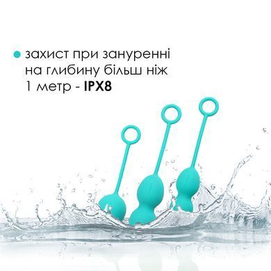 Набор вагинальных шариков со смещенным центром тяжести Svakom Nova Green (3 шт) картинка