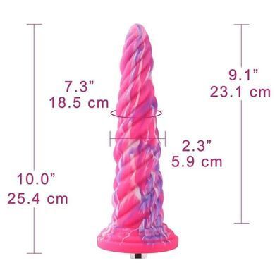Силіконовий дилдо Hismith Awl Shape Silicone Dildo Monster Series (діаметр 5,9 см) зображення
