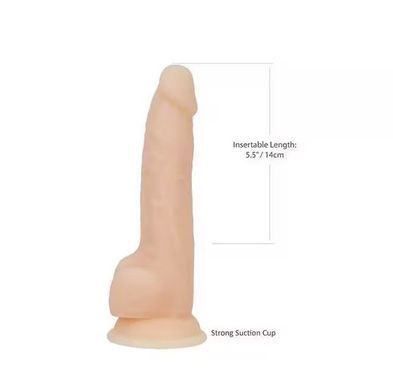 Фалоімітатор реалістичний на присосці Naked Addiction 8&Prime; Silicone Dual Density Dildo Vanilla (діаметр 4,5 см + віброкуля в подарунок) зображення