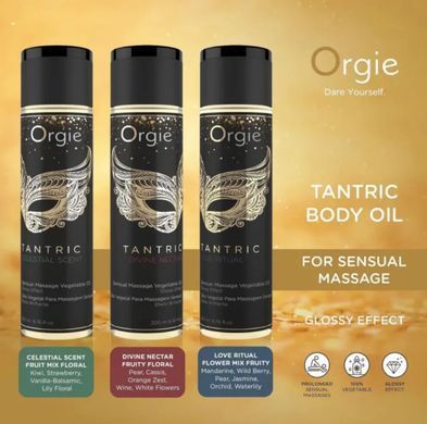 Олія для тантричного масажу Orgie Tantric Divine Nectar, аромат вина та граната (200 мл) зображення