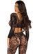 Кружевной комплект: топ и лосины Leg Avenue Crop top & footless tights Black One Size картинка 2