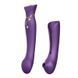 Смартвибратор 3 в 1 с подогревом, пульсацией и вакуумом Zalo Queen Twilight Purple + кристалл Swarovski (диаметр 3,3 см) картинка