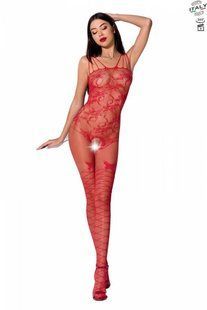 Ажурный бодистокинг с интимными вырезами Passion BS076 red картинка