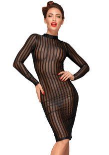 Класична прозора сукня Noir Handmade F182 Classic dress made of elastic tulle, розмір S зображення