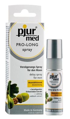 Пролонгуючий спрей для чоловіків з екстрактом дубової кори та пантенолом Pjur MED Pro-long Spray (20 мл) зображення