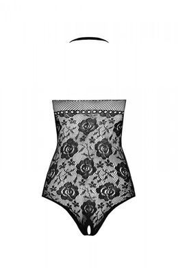 Боди с имитацией корсетной шнуровки Passion BS094 black One Size картинка
