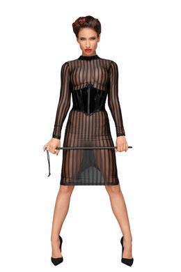 Класична прозора сукня Noir Handmade F182 Classic dress made of elastic tulle, розмір S зображення
