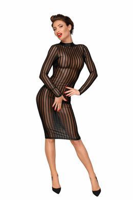 Класична прозора сукня Noir Handmade F182 Classic dress made of elastic tulle, розмір S зображення
