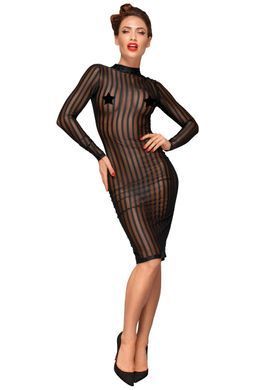 Класична прозора сукня Noir Handmade F182 Classic dress made of elastic tulle, розмір S зображення