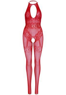 Ажурный бодистокинг со стразами и доступом Leg Avenue Rhinestone Lace and Net Bodystocking One Size Red картинка