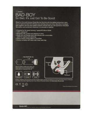Массажер простаты с вибрацией Rocks Off Bad-Boy Red, красный картинка