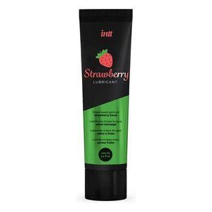 Їстівний лубрикант на водній основі без цукру Intt Strawberry, полуниця (100 мл)  зображення