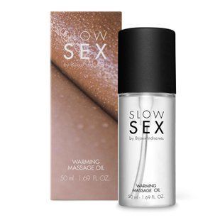 Розігріваюча їстівна масажна олія Bijoux Indiscrets Slow Sex Warming massage oil (50 мл) зображення