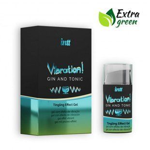 Жидкий вибратор с усиленным эффектом Intt Vibration Gin Tonic EXTRA GREEN, Джин-тоник (15 мл)  картинка