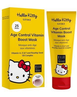 Антивозрастная маска с витаминным комплексом GESKE Age Control Vitamin Boost Mask by Hello Kitty Oval (50 мл + 25 салфеток) картинка