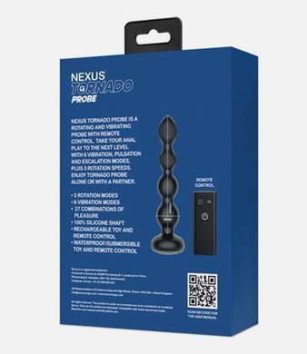 Анальный вибратор с вращением Nexus Tornado Probe Edition (диаметр 3,5 см) картинка