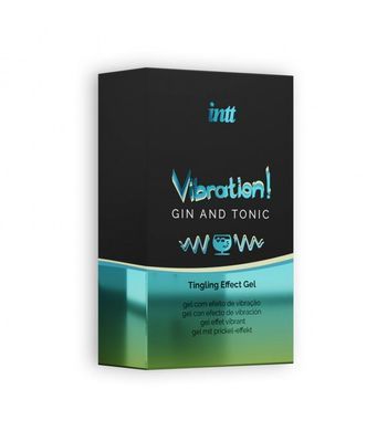 Жидкий вибратор с усиленным эффектом Intt Vibration Gin Tonic EXTRA GREEN, Джин-тоник (15 мл)  картинка
