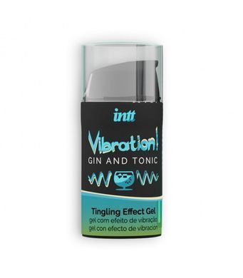 Жидкий вибратор с усиленным эффектом Intt Vibration Gin Tonic EXTRA GREEN, Джин-тоник (15 мл)  картинка