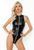 Боді під латекс на блискавці Noir Handmade F294 Powerwetlook bodysuit with front zipper, розмір S зображення