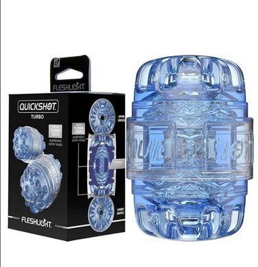 Мастурбатор компактный Fleshlight Quickshot Turbo Blue Ice картинка