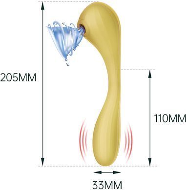 Вакуумный вагинально-клиторальный смарт стимулятор Magic Motion Bobi Yellow (диаметр 3,3 см) картинка