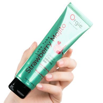 Їстівний лубрикант на водній основі Orgie Lube Tube Strawberry Mojito, полуничний мохіто (100 мл) картинка