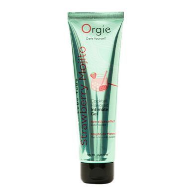 Їстівний лубрикант на водній основі Orgie Lube Tube Strawberry Mojito, полуничний мохіто (100 мл) картинка