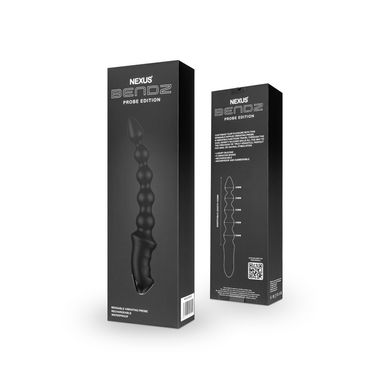 Анальный вибратор-бусы с эффектом памяти формы Nexus BENDZ Bendable Vibrator Anal Probe Edition (диаметр 3,6 см) картинка