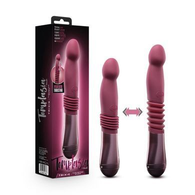 Пульсатор для точки G Temptasia by Blush Trixie Thrusting Dildo Wine Red (діаметр 3,8 см) зображення