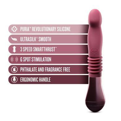 Пульсатор для точки G Temptasia by Blush Trixie Thrusting Dildo Wine Red (діаметр 3,8 см) зображення