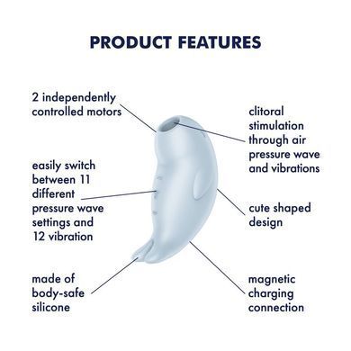 Вакуумный клиторальный стимулятор с вибрацией Satisfyer Seal You Soon картинка