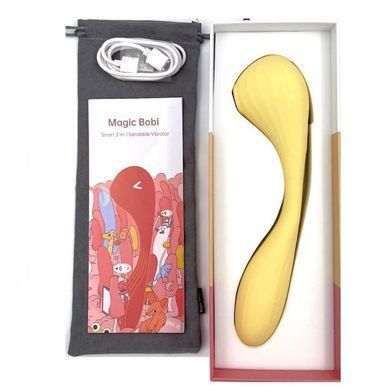 Вакуумный вагинально-клиторальный смарт стимулятор Magic Motion Bobi Yellow (диаметр 3,3 см) картинка
