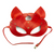 Маска кішки LOVECRAFT преміум з натуральної шкіри, червона зображення