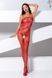 Ажурный бодистокинг с интимными вырезами Passion BS076 red картинка 2