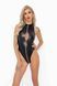 Боді під латекс на блискавці Noir Handmade F294 Powerwetlook bodysuit with front zipper, розмір S картинка 5