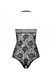 Боди с имитацией корсетной шнуровки Passion BS094 black One Size картинка 4
