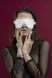 Маска закрытая с заклепками Feral Feelings - Blindfold Mask белая картинка