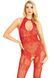 Ажурный бодистокинг со стразами и доступом Leg Avenue Rhinestone Lace and Net Bodystocking One Size Red картинка 4