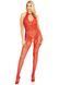 Ажурный бодистокинг со стразами и доступом Leg Avenue Rhinestone Lace and Net Bodystocking One Size Red картинка 1