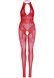 Ажурный бодистокинг со стразами и доступом Leg Avenue Rhinestone Lace and Net Bodystocking One Size Red картинка 3
