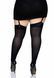 Панчохи непрозорі Leg Avenue Nylon Thigh Highs + PLUS SI Black картинка 2