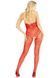 Ажурный бодистокинг со стразами и доступом Leg Avenue Rhinestone Lace and Net Bodystocking One Size Red картинка 2