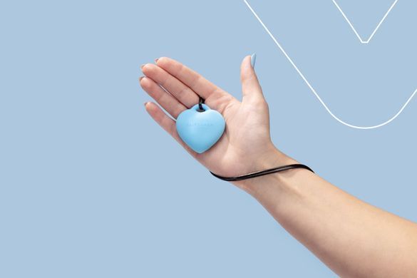 Минивибратор на шнурке &laquo;Сердечко&raquo; FairyGasm Pleasure Stone blue картинка