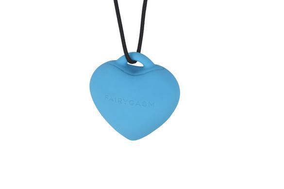 Минивибратор на шнурке &laquo;Сердечко&raquo; FairyGasm Pleasure Stone blue картинка