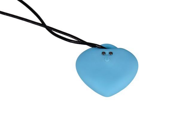 Минивибратор на шнурке &laquo;Сердечко&raquo; FairyGasm Pleasure Stone blue картинка